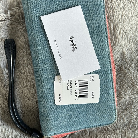 Coach Denim Blue Wristlet - Picture 5 of 7